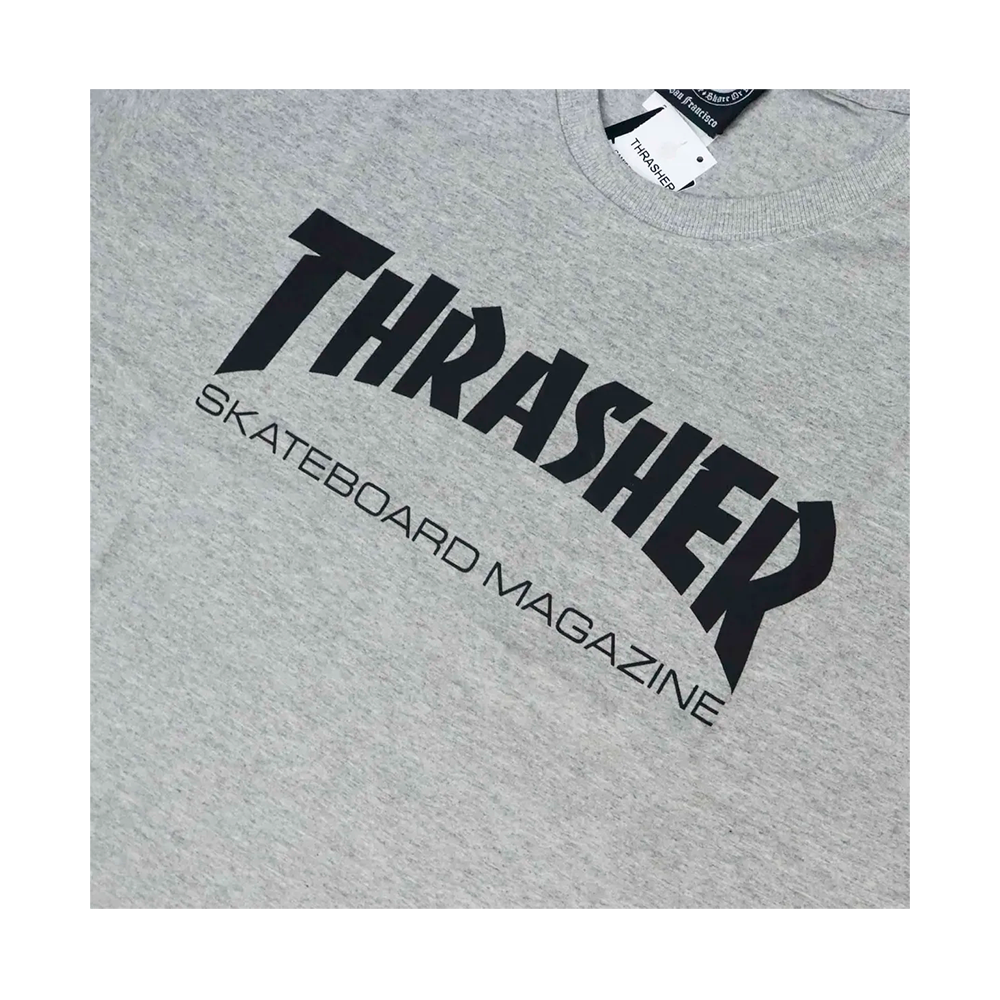 Camiseta Thrasher Juvenil Skate Mag Cinza