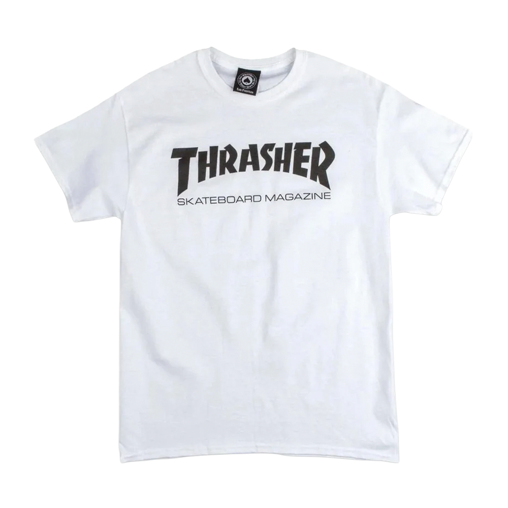 Camiseta Thrasher Infantil Skate Mag  Branca