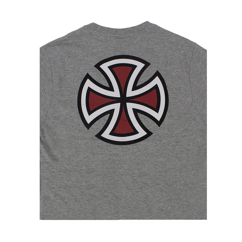 Camiseta Independent Juvenil  Bar Cross Logo Cinza