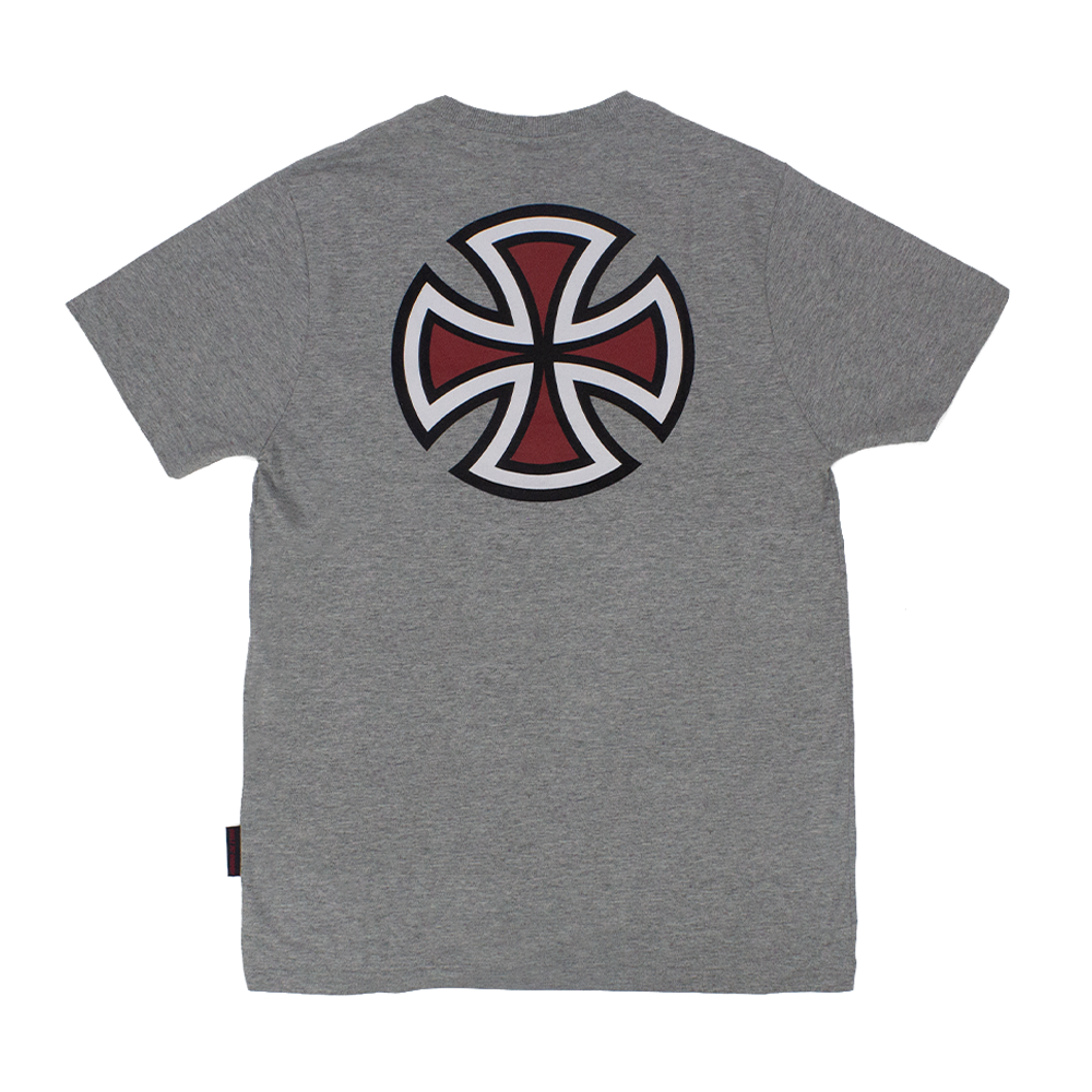 Camiseta Independent Juvenil  Bar Cross Logo Cinza