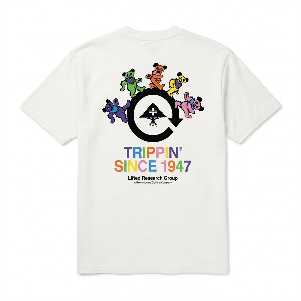 Camiseta LRG Tripping Bears Over Off White