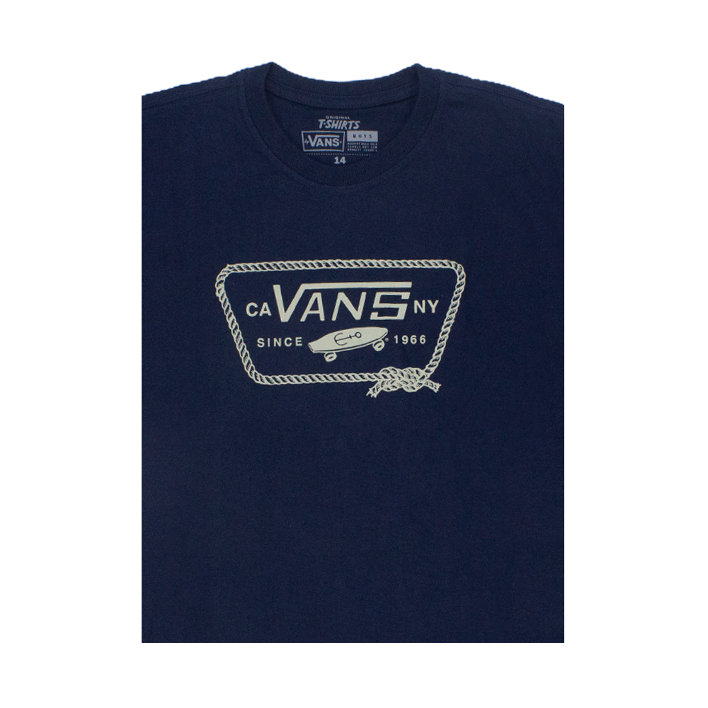 Camiseta Vans Juvenil B Port Patch Azul