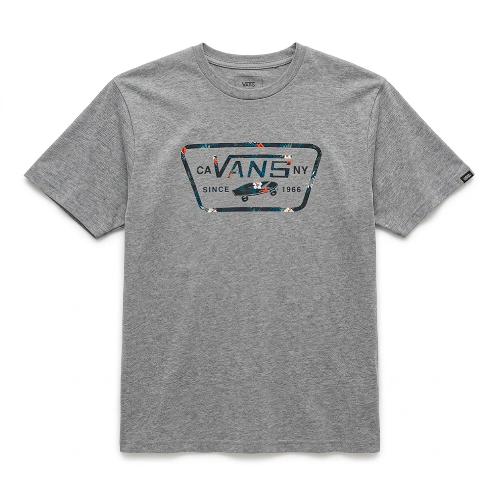 Camiseta Vans Juvenil By Full Patch Fill Cinza