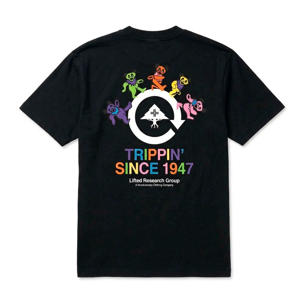 Camiseta LRG Tripping Bears Over Preto
