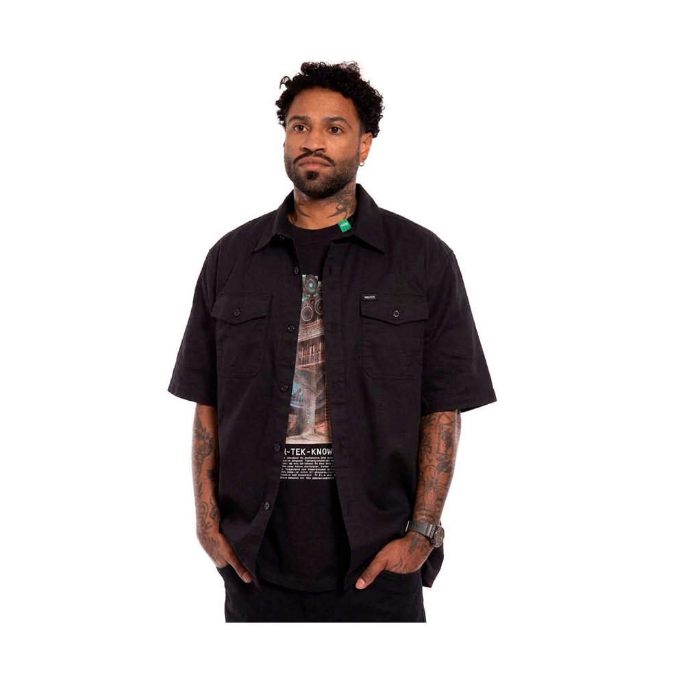 Camisa LRG Botao Only Us Woven Preto