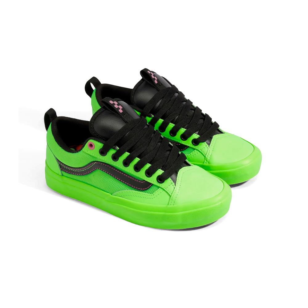 Tênis Vans Old Skool 36+ Acid Airbrush Black Green Gecko