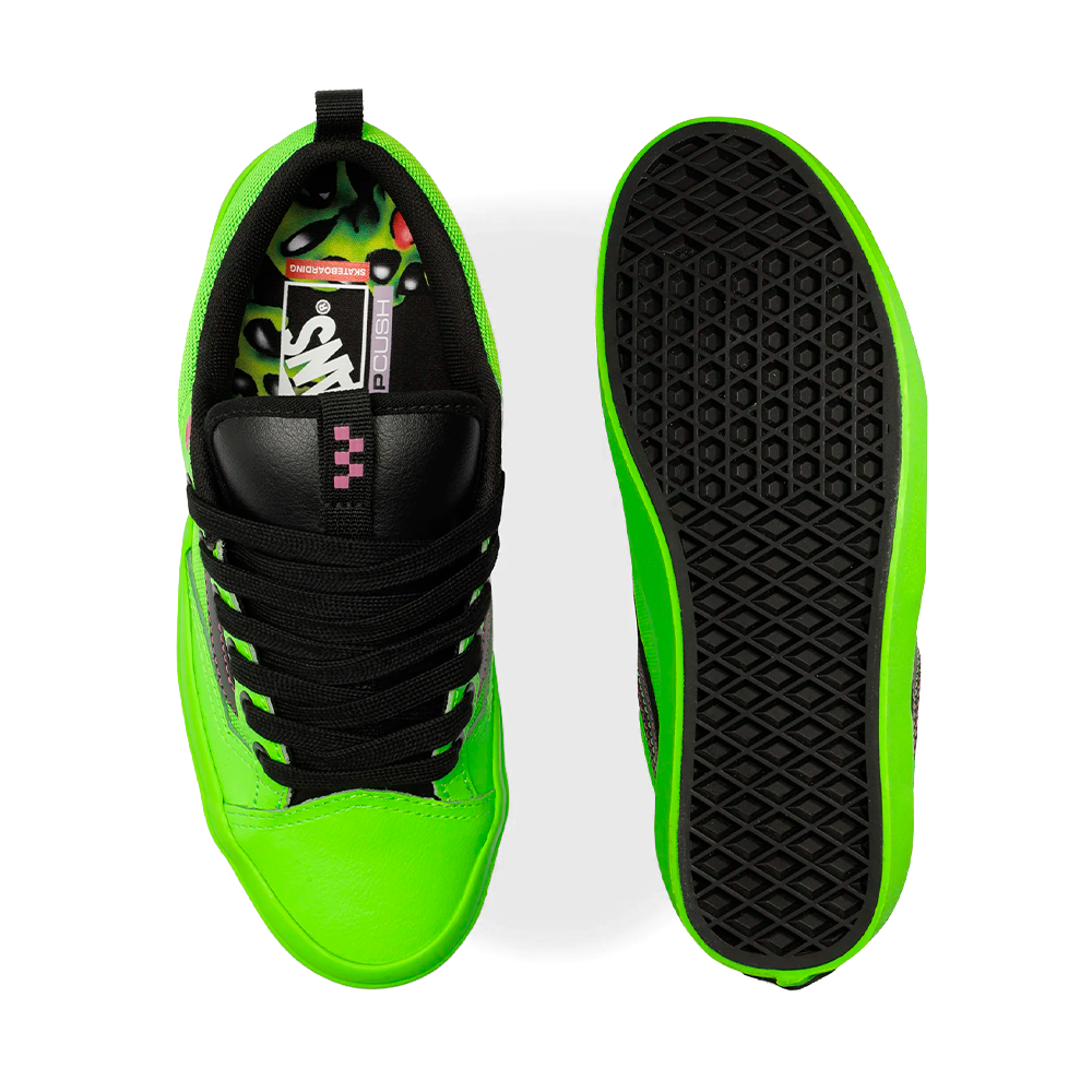 Tênis Vans Old Skool 36+ Acid Airbrush Black Green Gecko