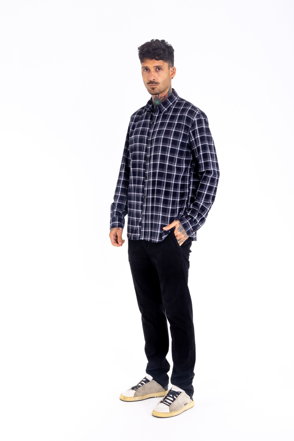 Camisa Black Plaid