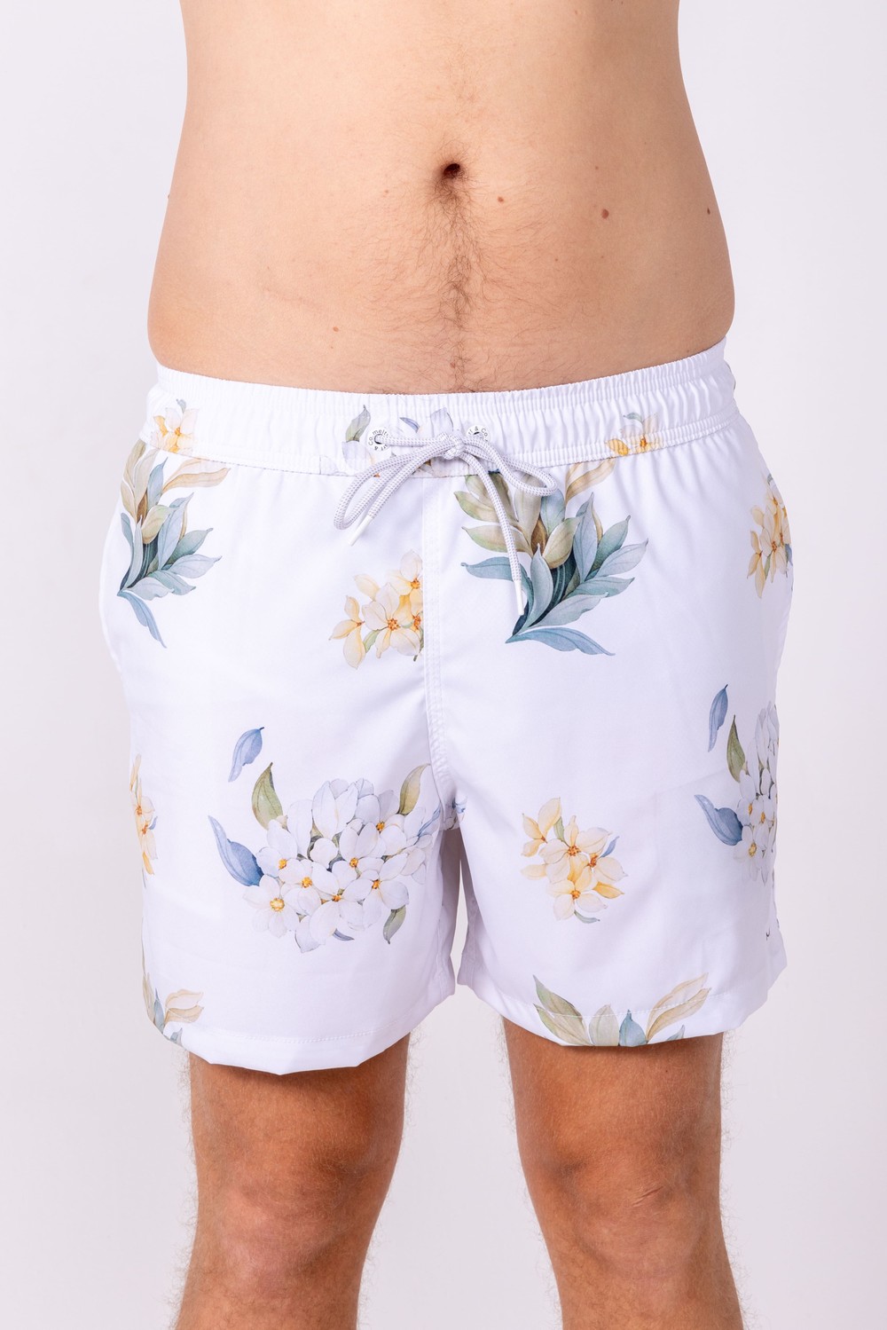 Short White Floral