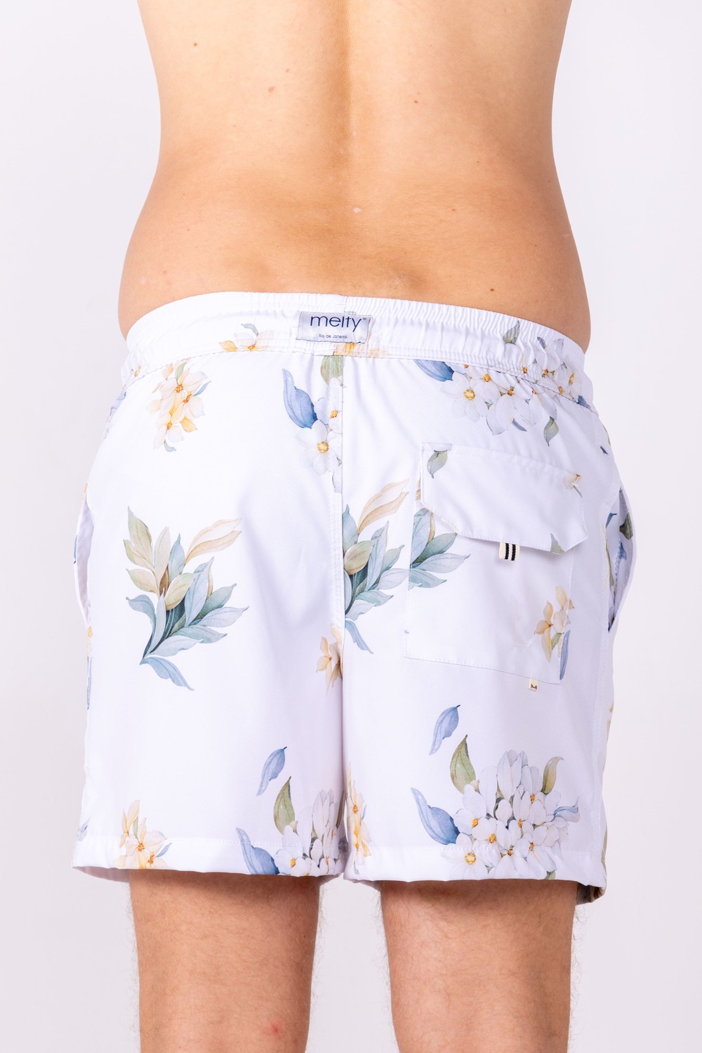 Short White Floral