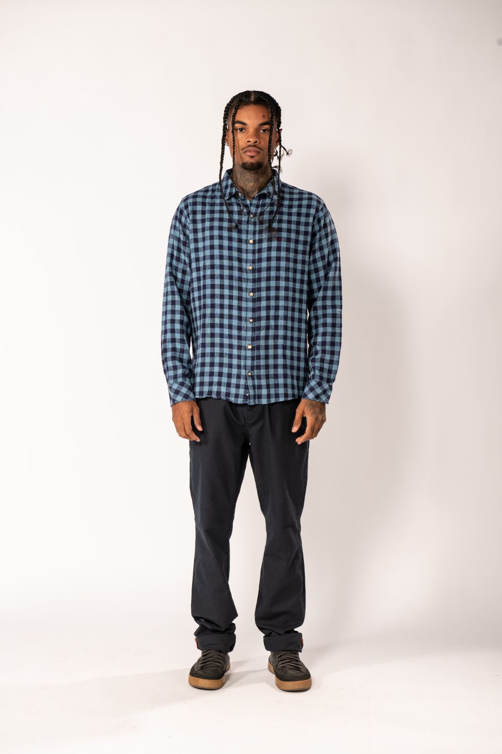 Camisa Soft Blue Plaid