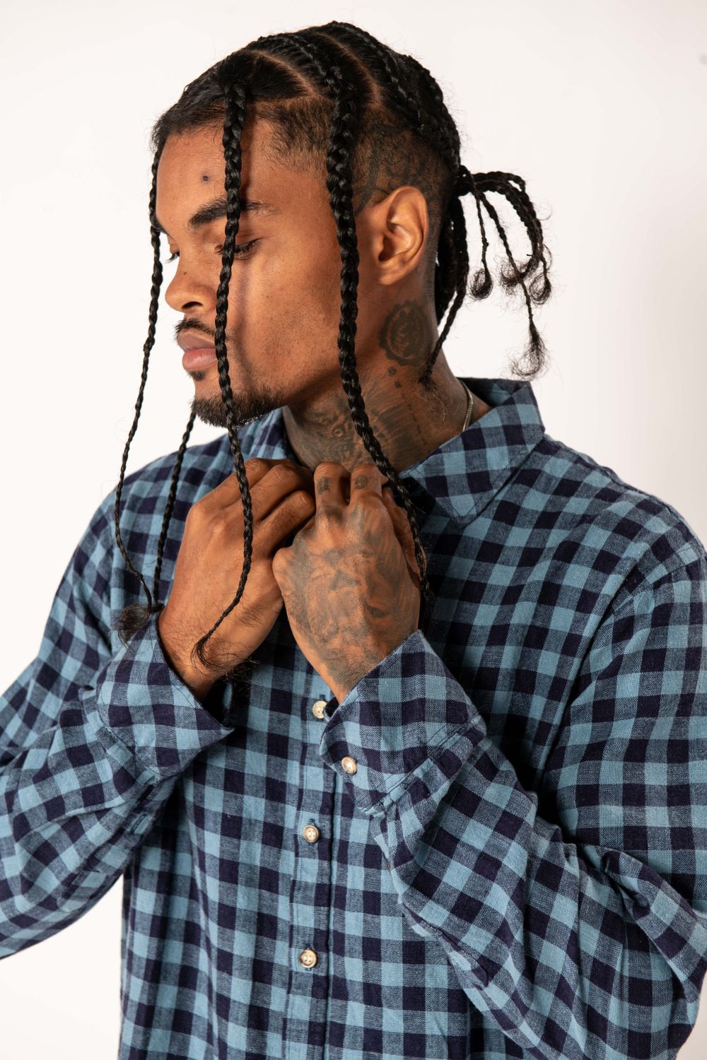Camisa Soft Blue Plaid