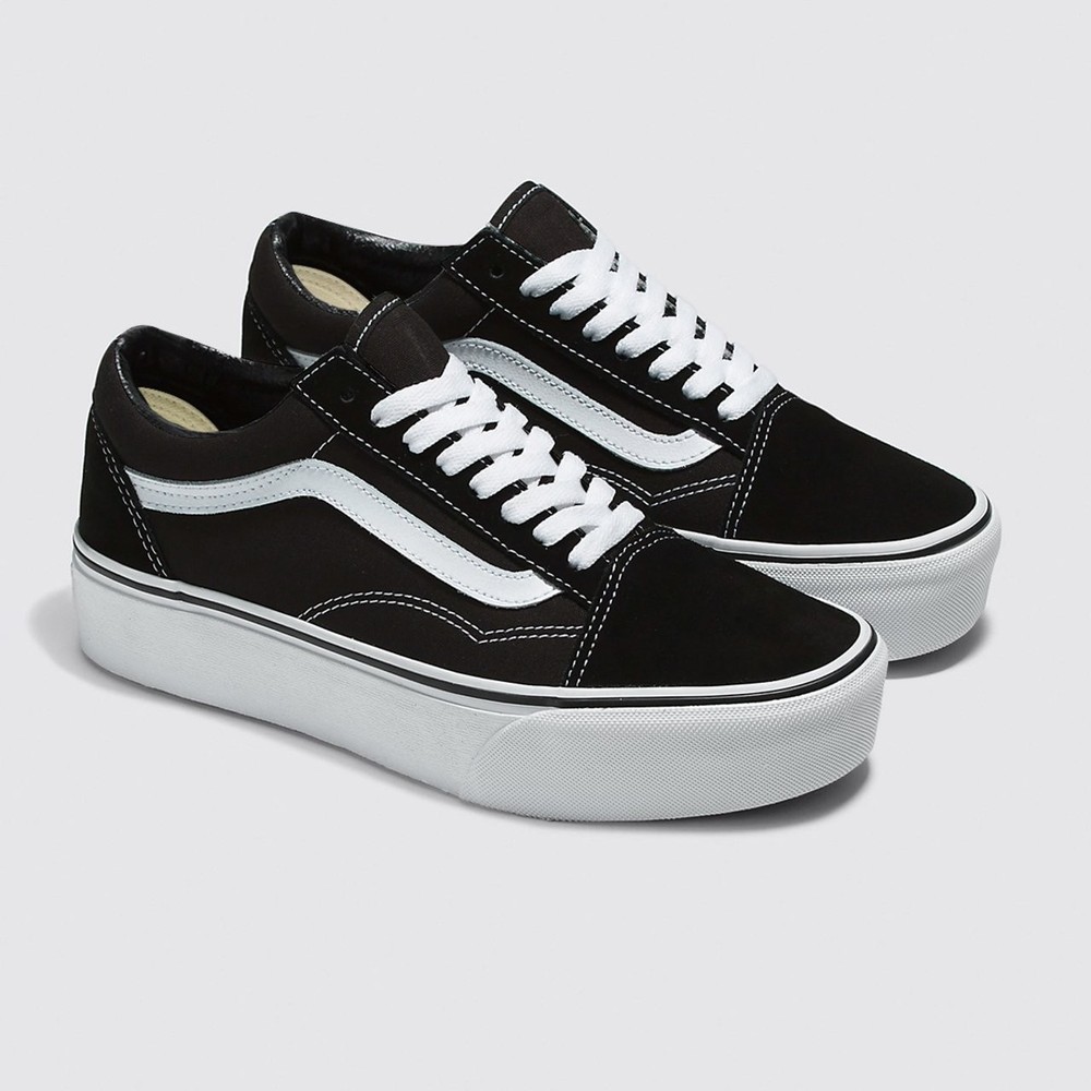 Tênis Vans Old Skool Plataforma - Black/White