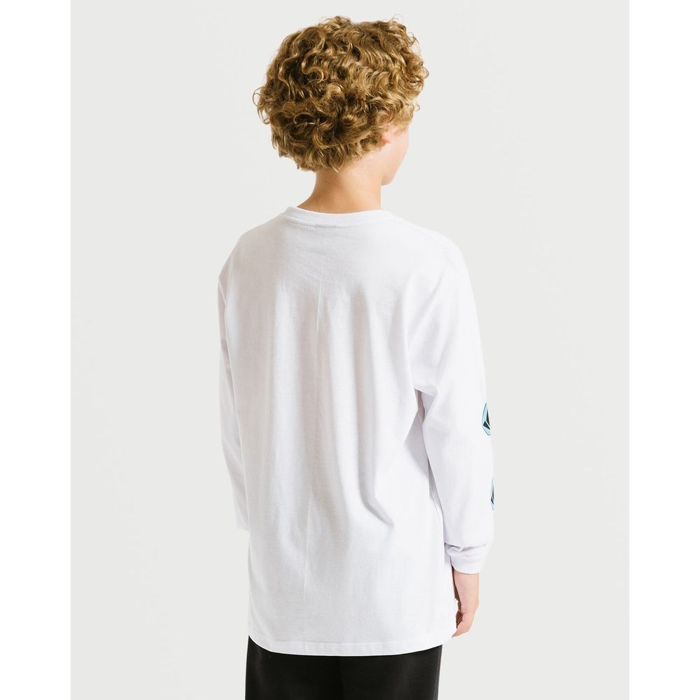 Camiseta Volcom Manga Longa Iconic Juvenil Branco
