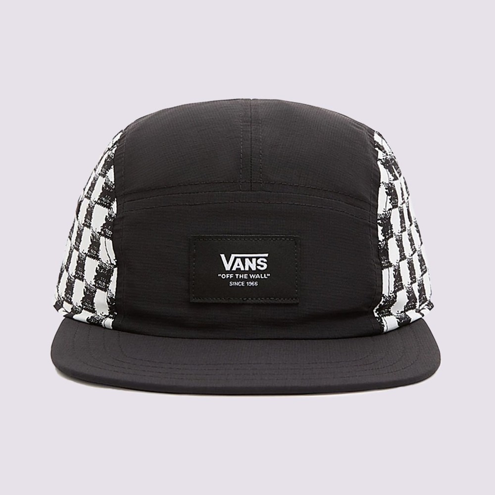 Boné Vans Diy Checkerboard Curved Bill Camper Black