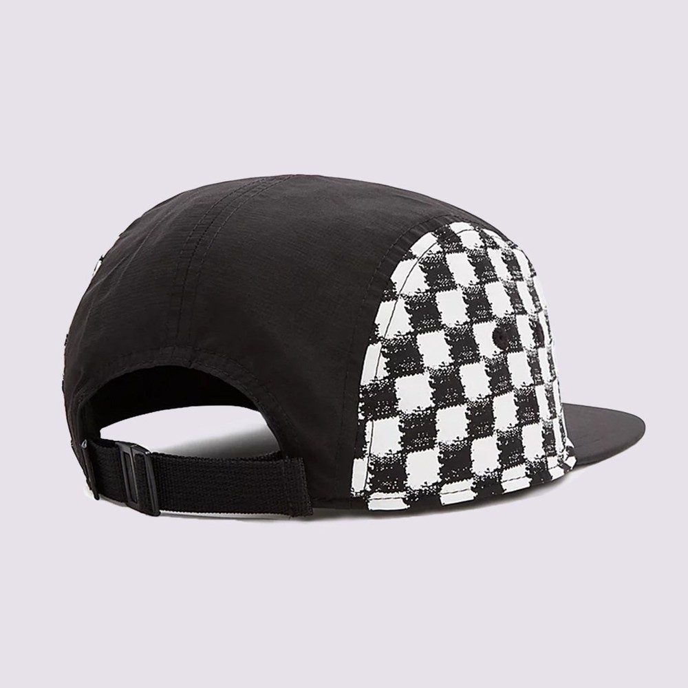 Boné Vans Diy Checkerboard Curved Bill Camper Black