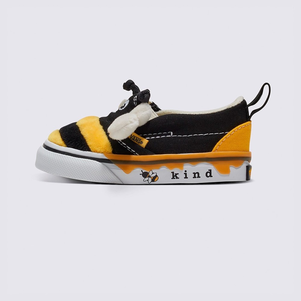 Tênis Vans Slip-On V Bee Infantil Black Yellow