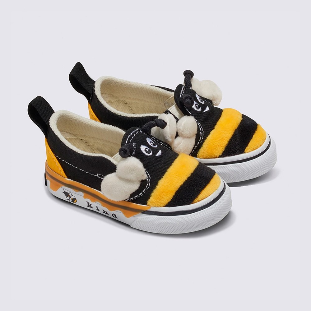 Tênis Vans Slip-On V Bee Infantil Black Yellow