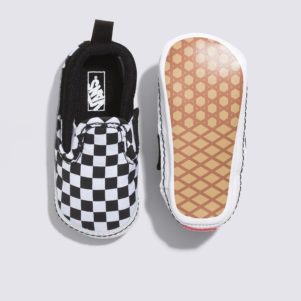 Tênis Vans Slip-On V Infantil Black Truewhite