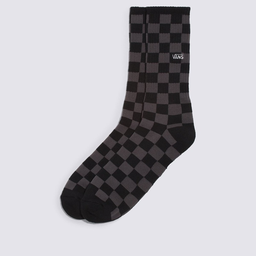 Meia Checkerboard Crew 6 5-9 Black