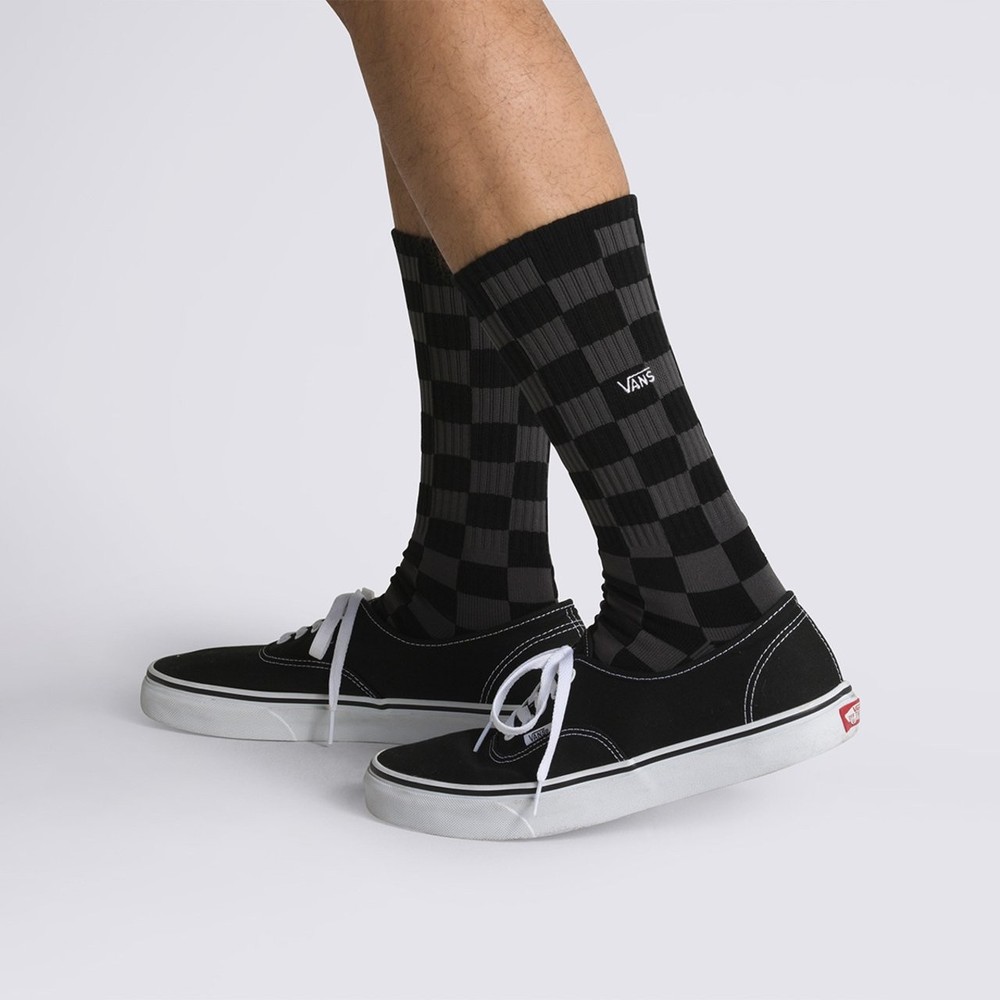 Meia Vans Checkerboard Crew 9 5-13 Black