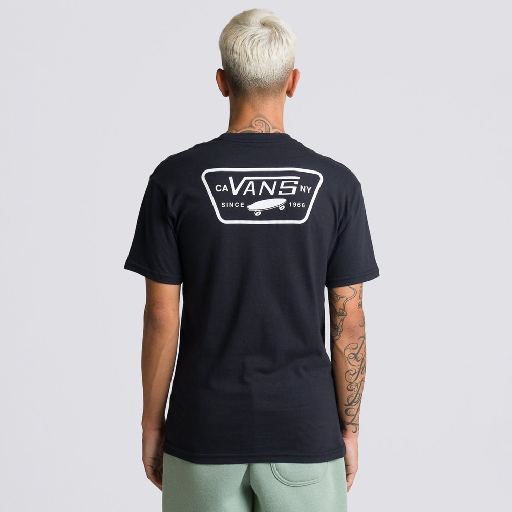 Camiseta Vans Full Patch Back Ss Black White