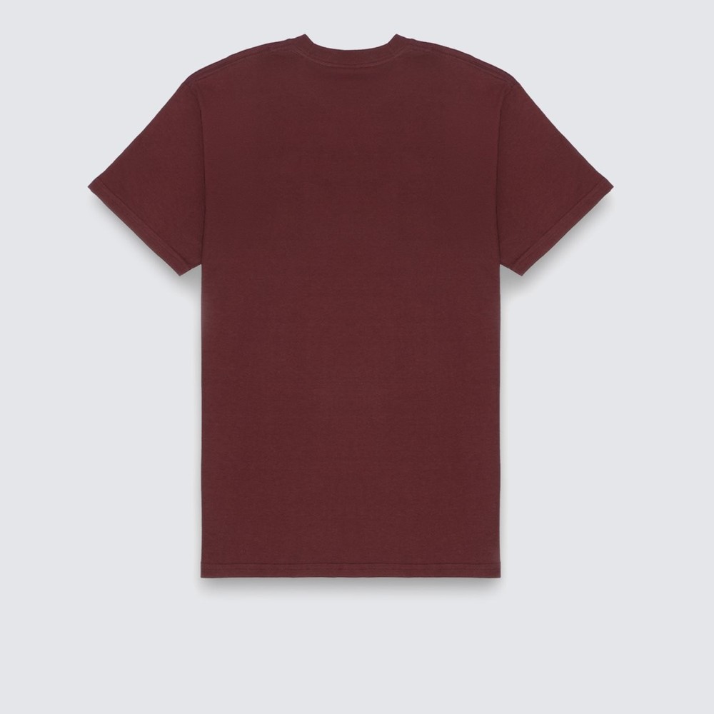 Camiseta Vans Classic Ss Burgundy White