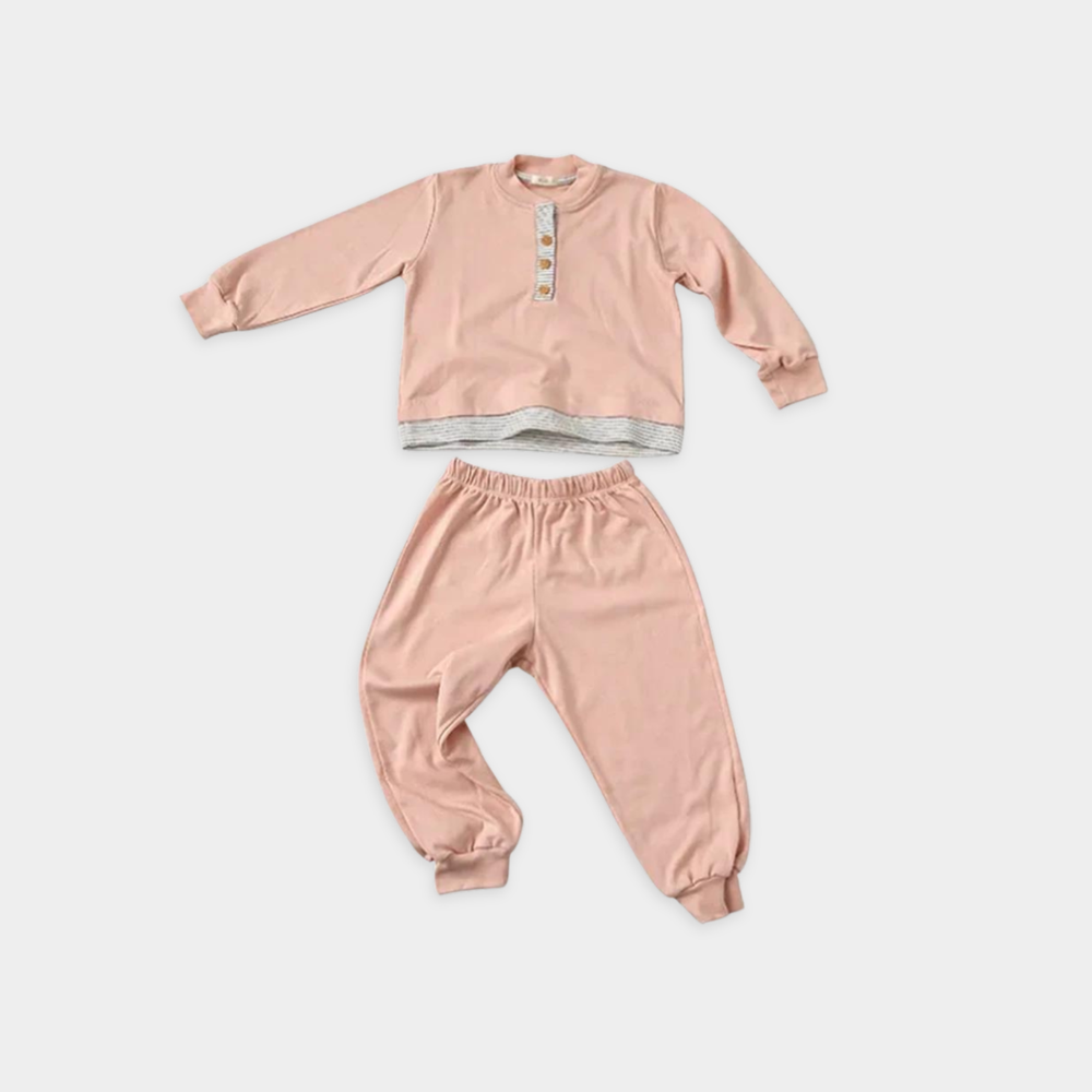 Pijama Longo Malha - Rosê