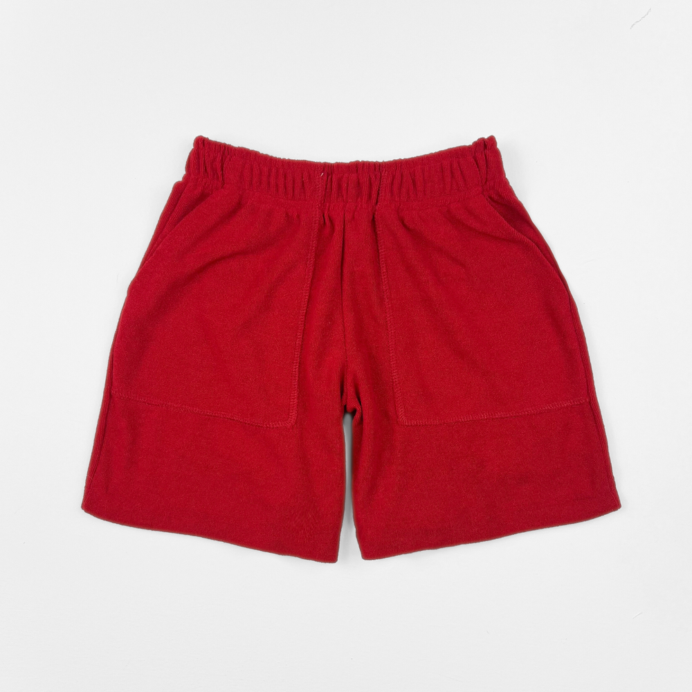 Shorts Praia Atoalhado Vermelho