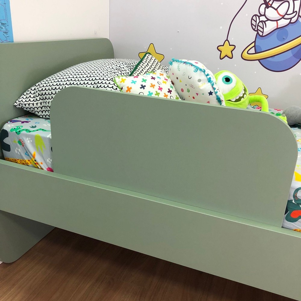 Protetor de cama infantil lateral verde
