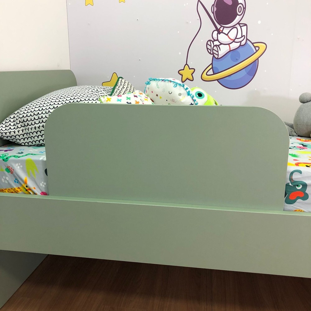 Protetor de cama infantil lateral verde