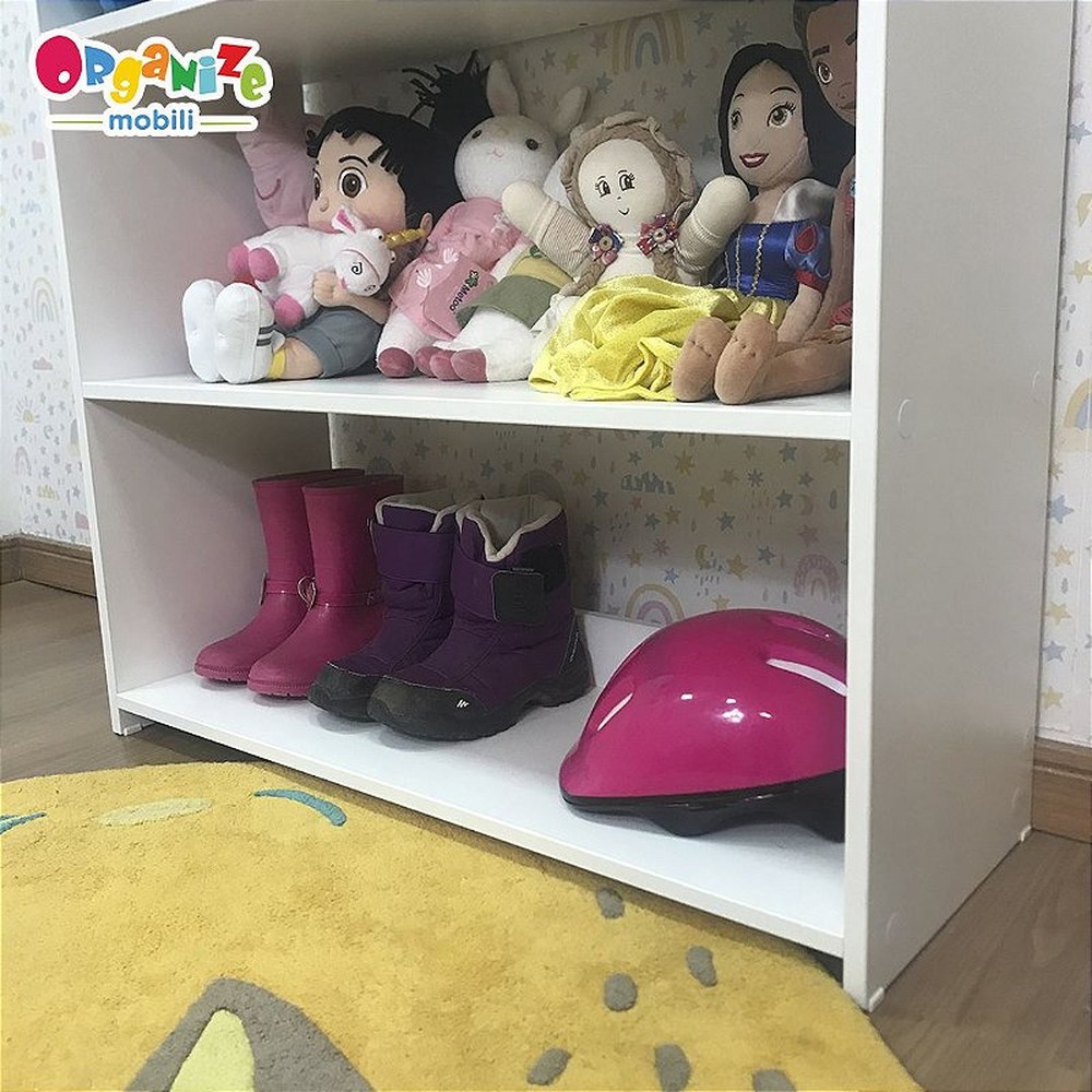 Organizador infantil para brinquedos com 4 prateleiras