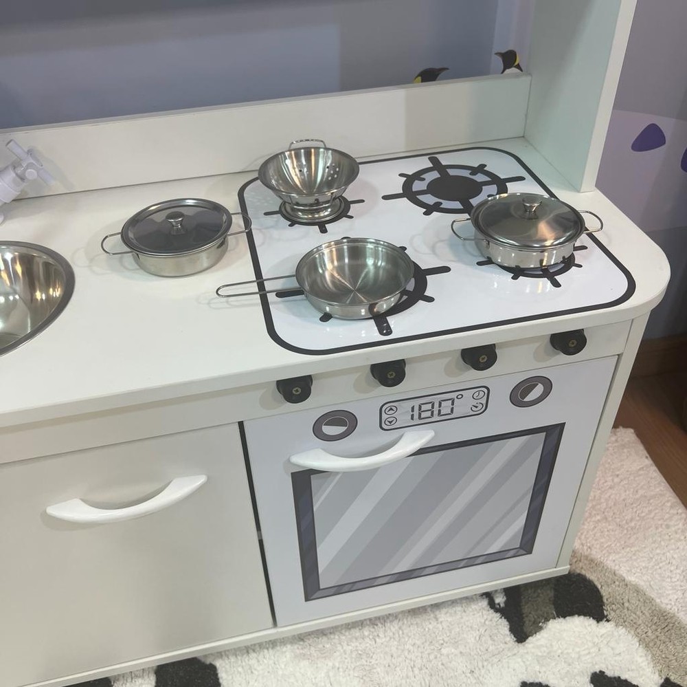 Kit - Mini cozinha + geladeira infantil basic 
