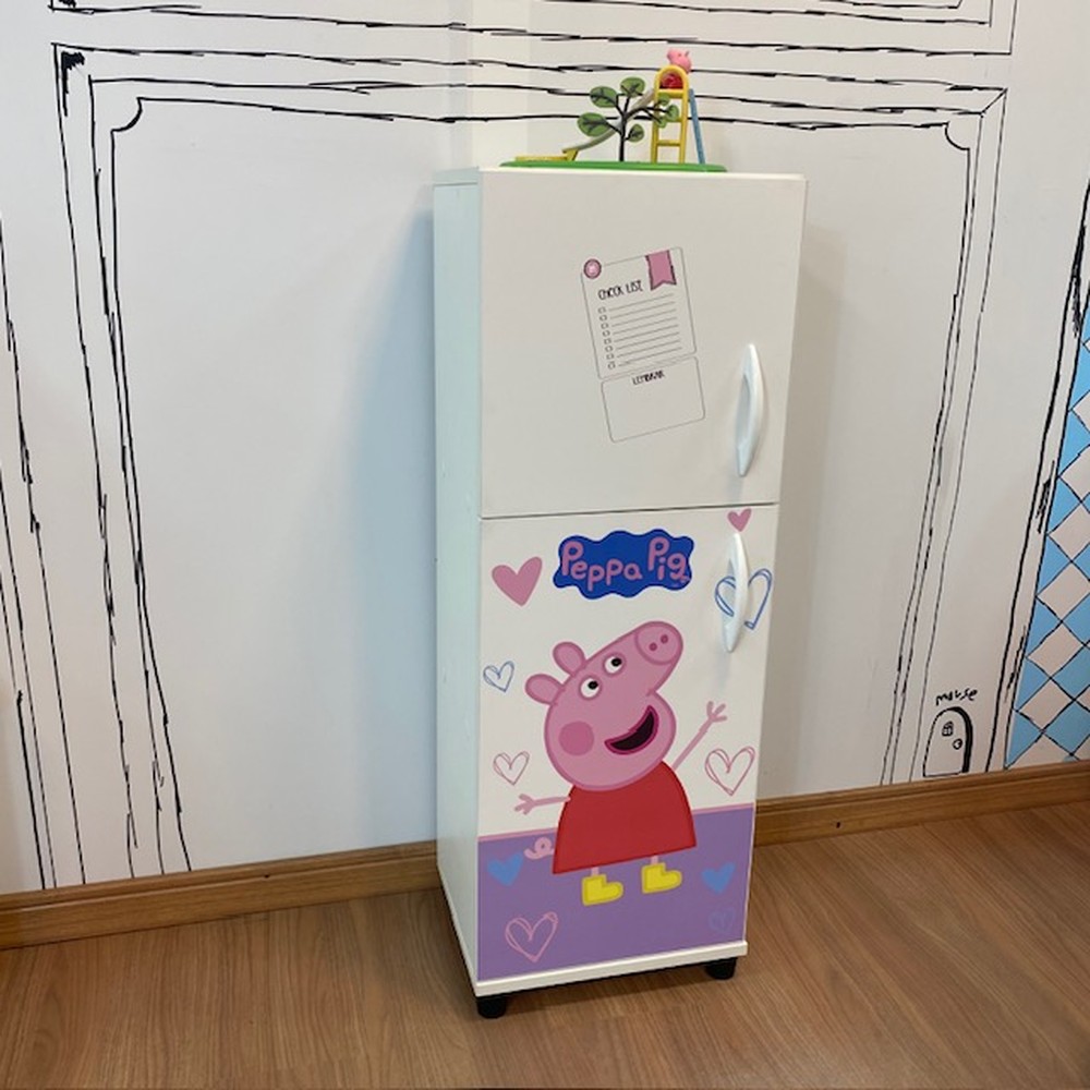 Mini cozinha infantil + geladeira infantil + máquina de lavar - porquinha