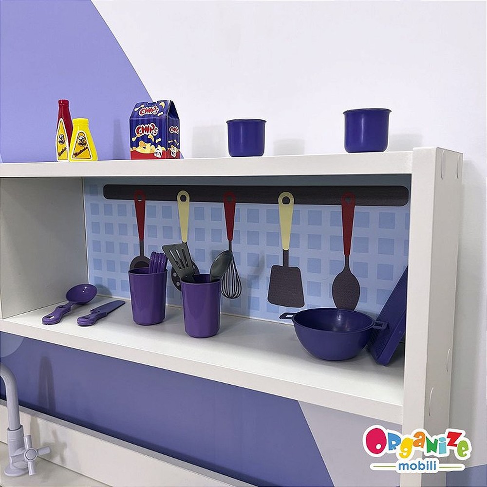 Kit cozinha infantil azul com geladeira - mini chef - mini cozinha