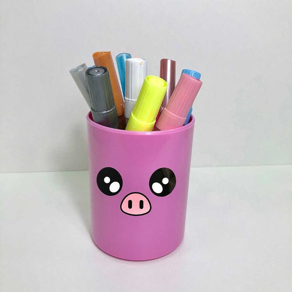 Porta lápis kit com 4 unidades animais
