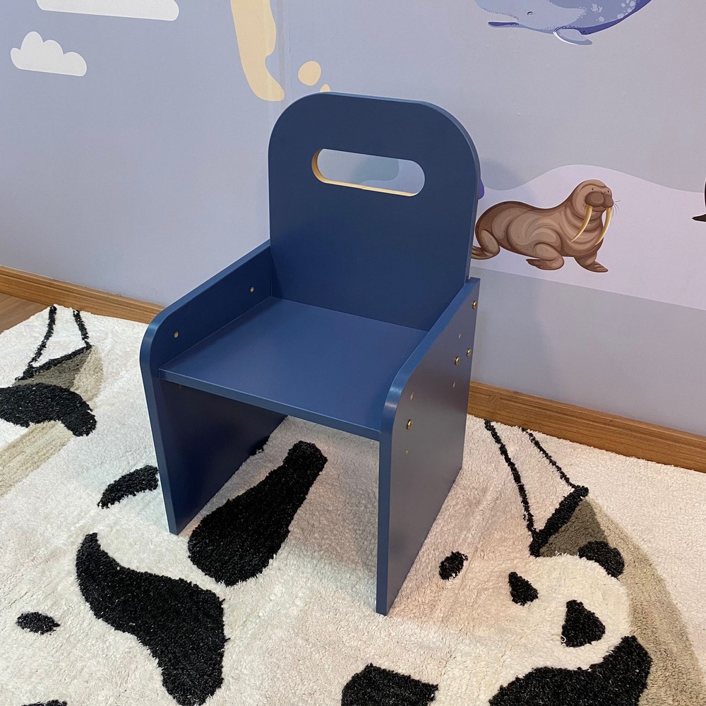 Kit mesa com cadeira - regulagem de altura - cor azul