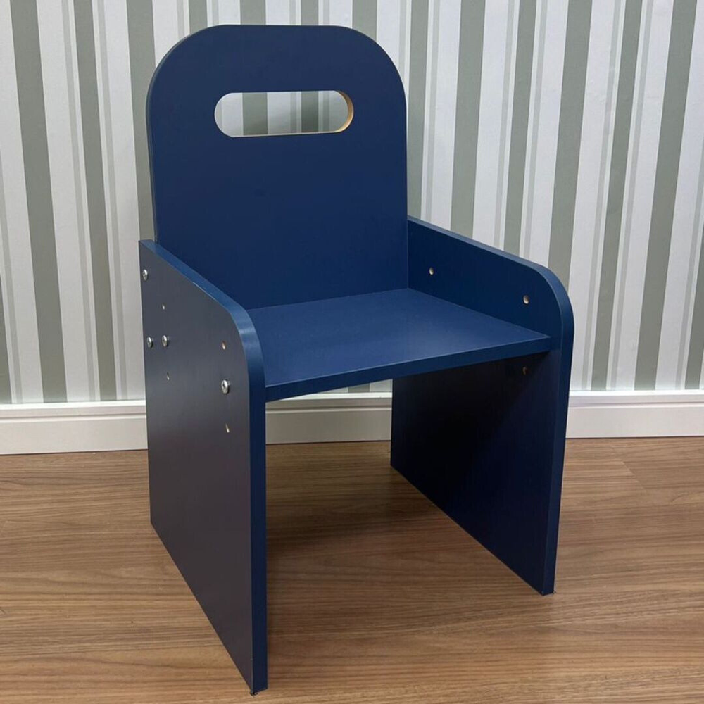 Kit mesa com cadeira + organizador de brinquedos - azul