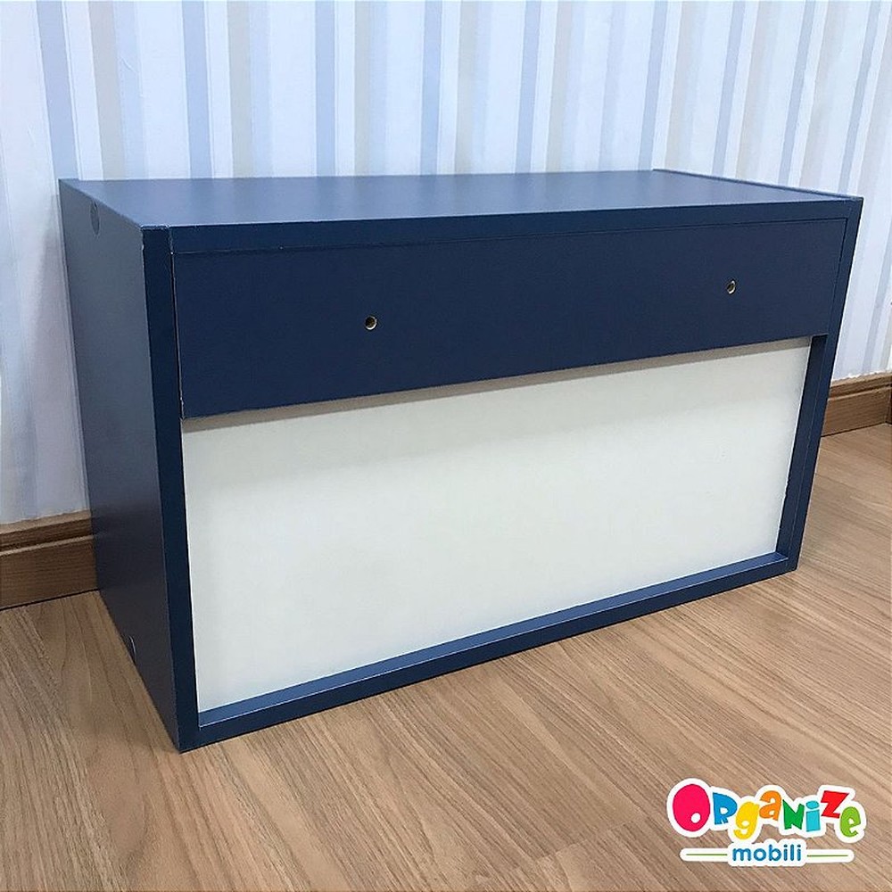 Nicho azul de parede medida 60 L x 35 A x 25 P