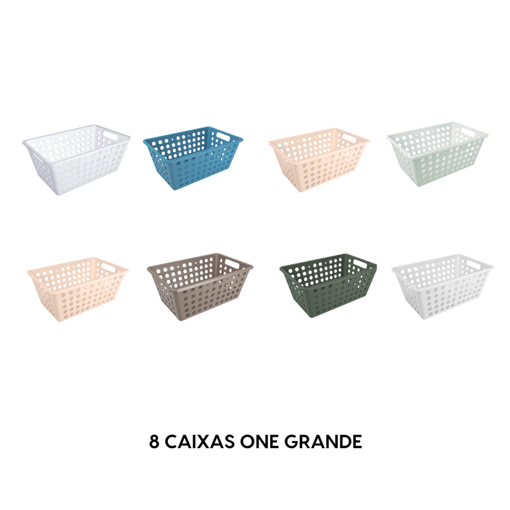 Kit caixas organizadoras -  8 one grande consultar cores