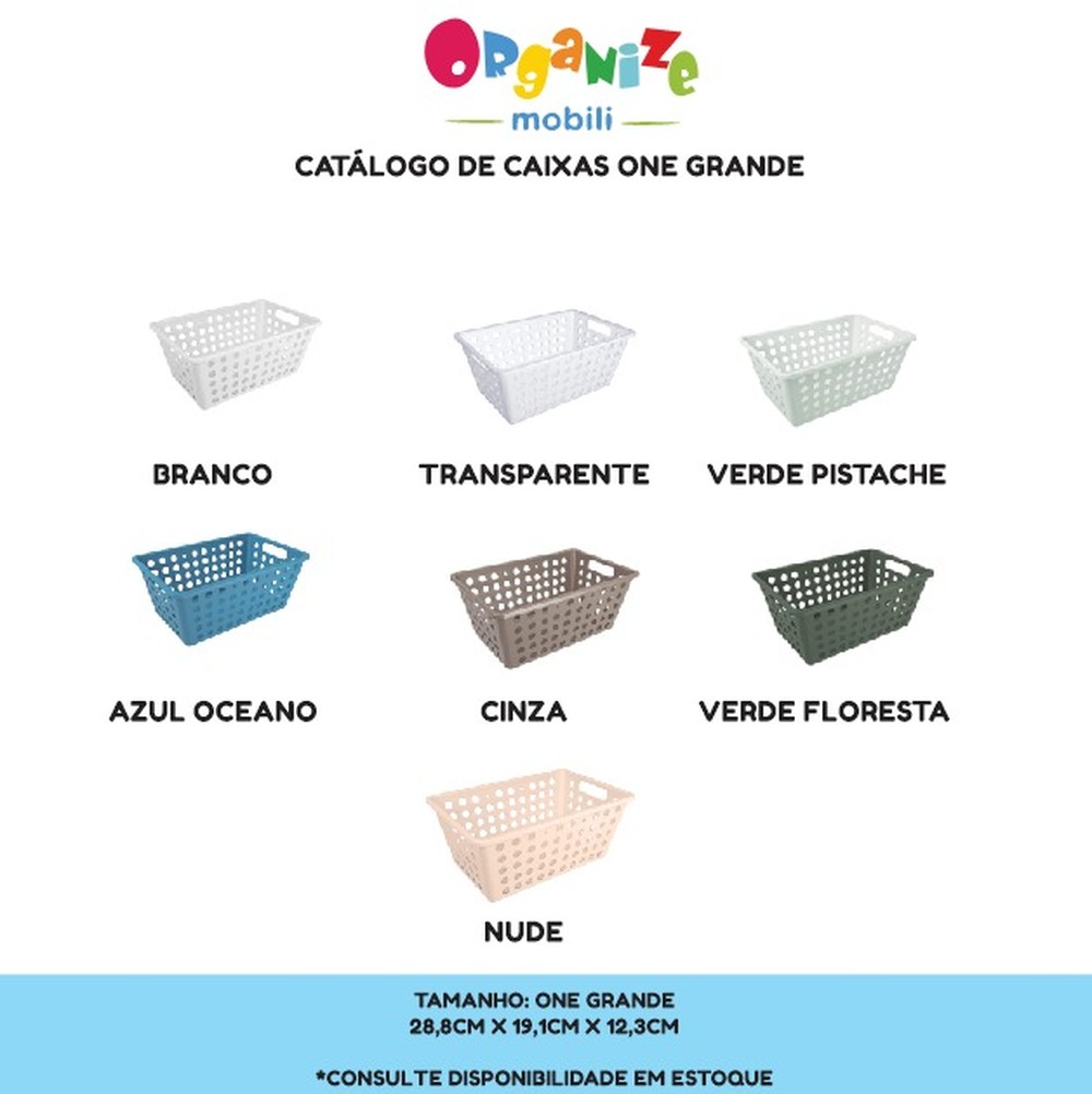 Kit caixas organizadoras -  4 one grande e 4 one maxi consultar cores