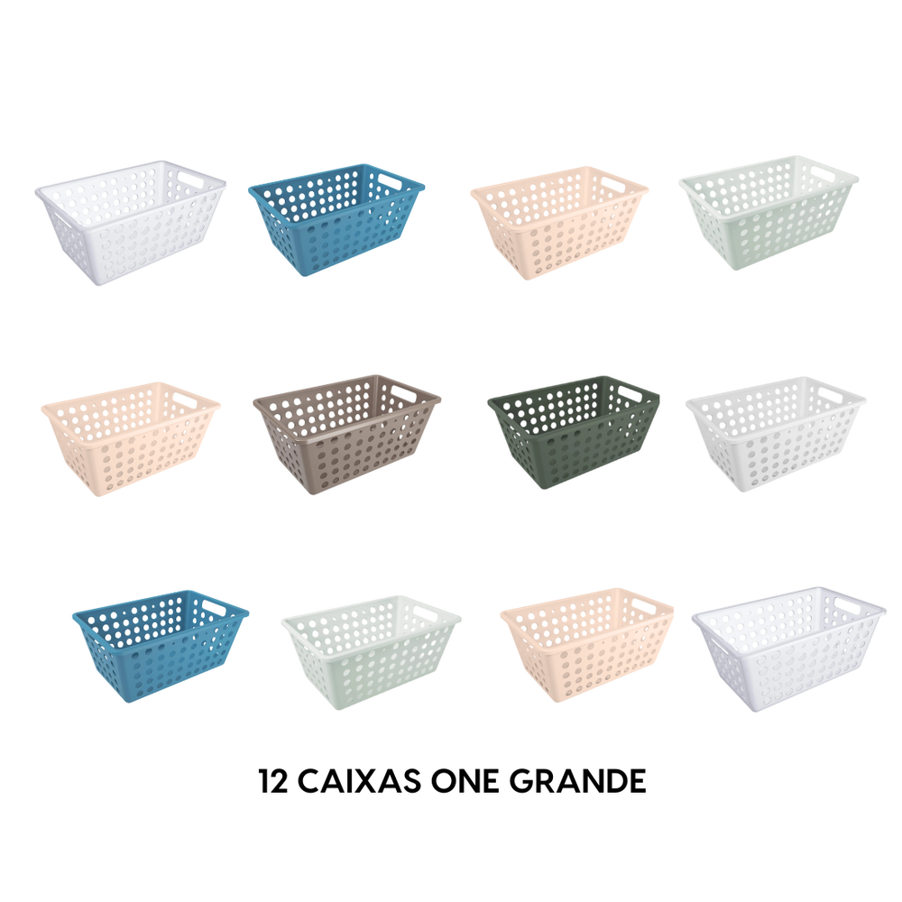 Kit caixas organizadoras - 12 one grande  consultar cores