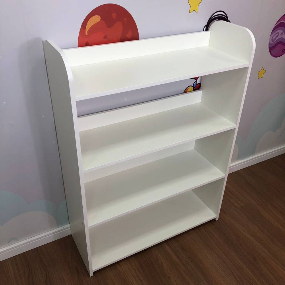 Organizador infantil de brinquedos com 4 prateleiras - acompanha 8 caixas one maxi 6 cx sem tampa 2 cx com tampa