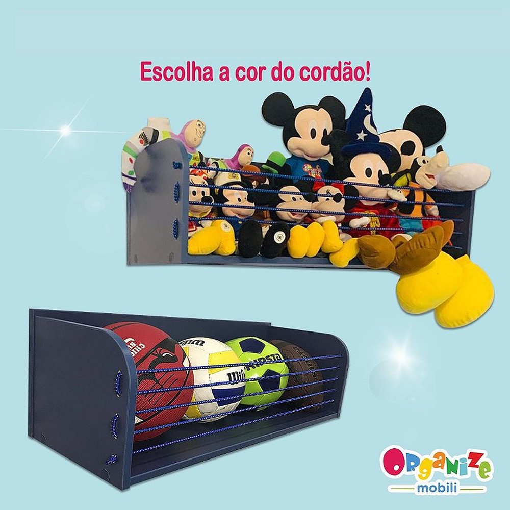 Organizador infantil para bolas cor azul