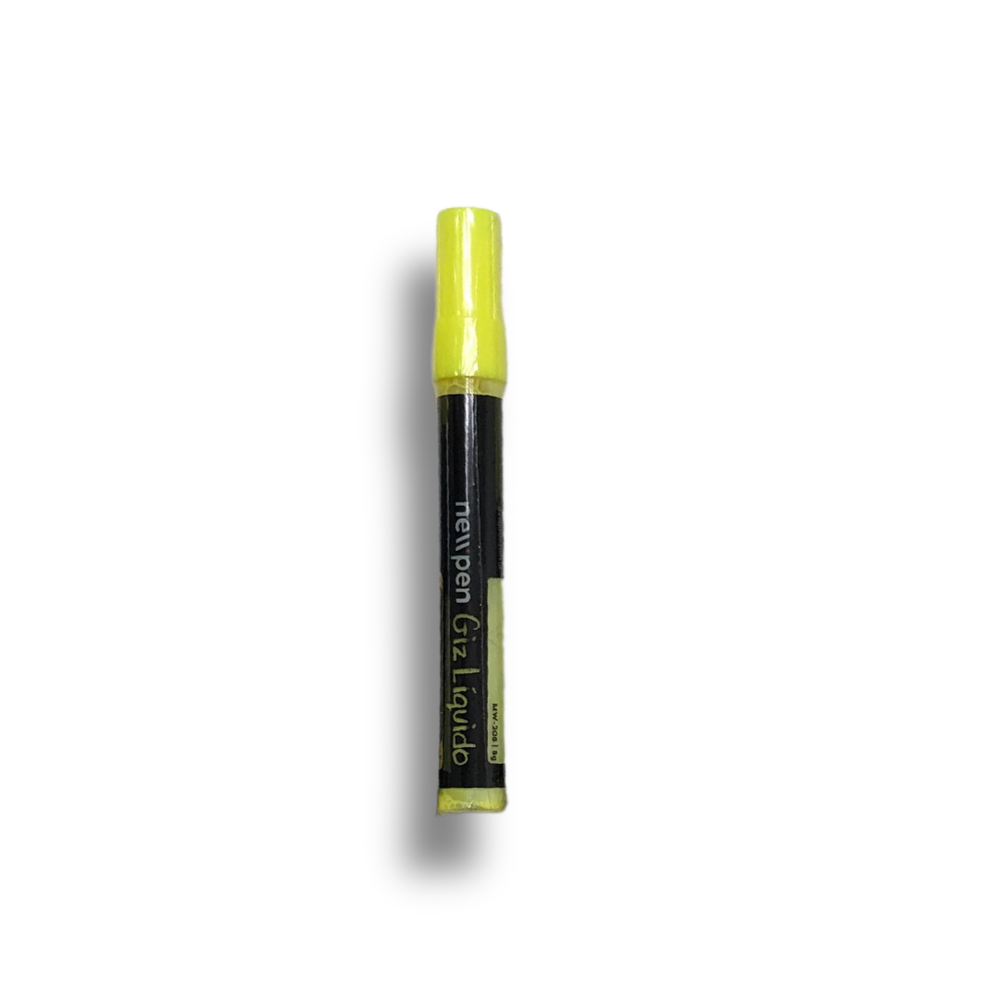 Caneta giz líquido amarelo neon uma unidade