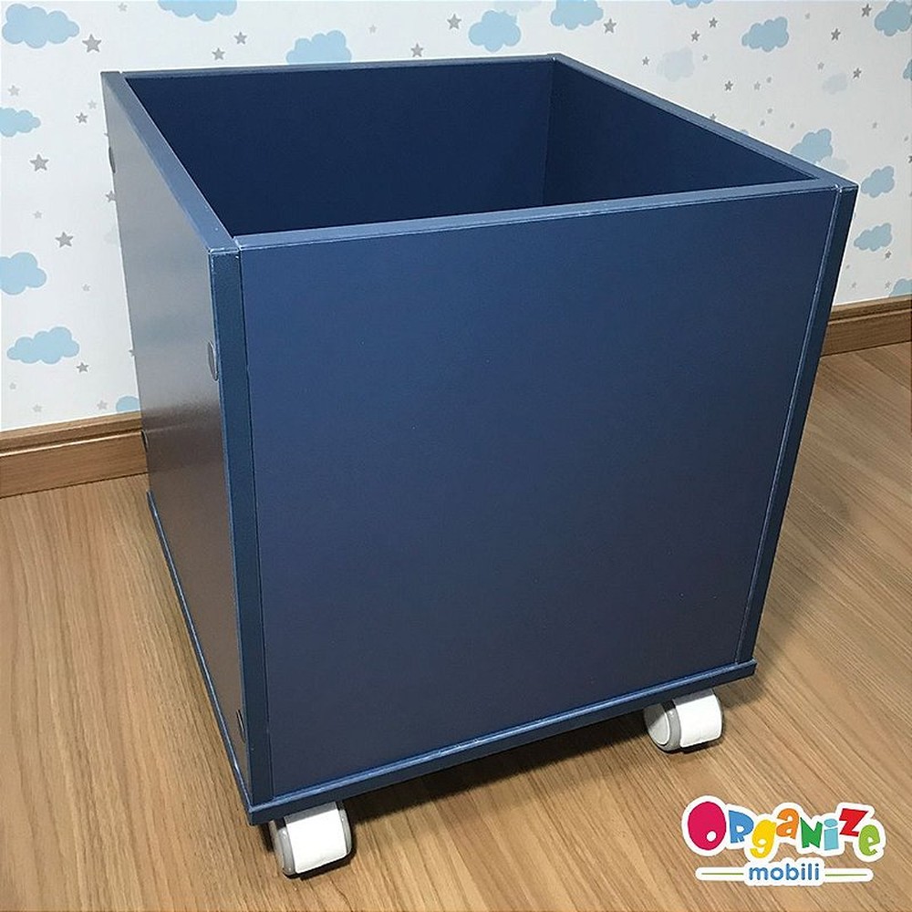 Kit rack 3 baús mais 2 baús mais cadeira com regulagem de altura azul