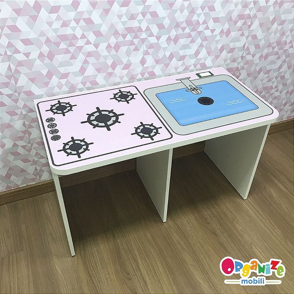 Rack para 2 baús com tema cozinha infantil