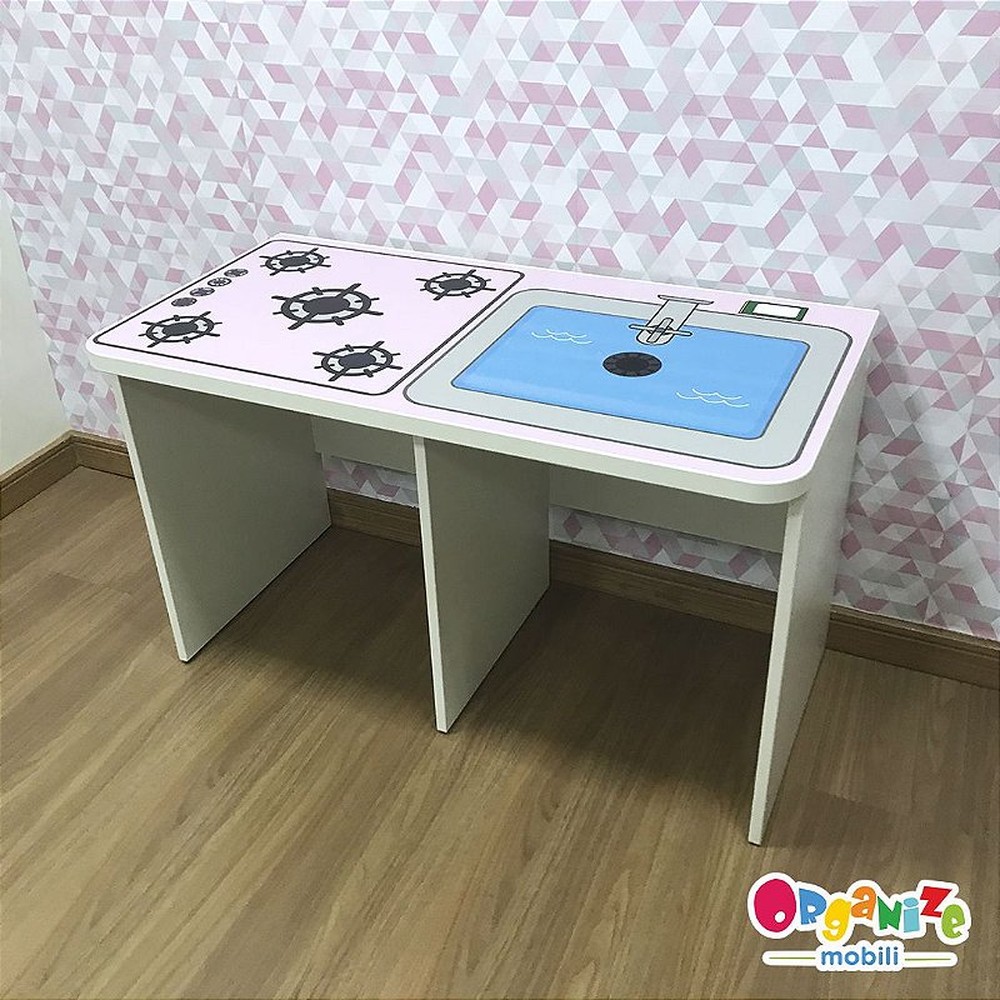 Rack para 2 baús com tema cozinha infantil