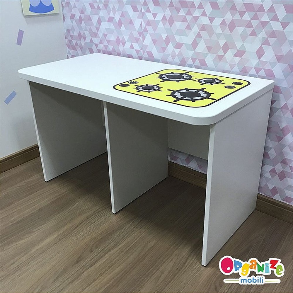 Rack para baú organizador infantil com tema de cooktop