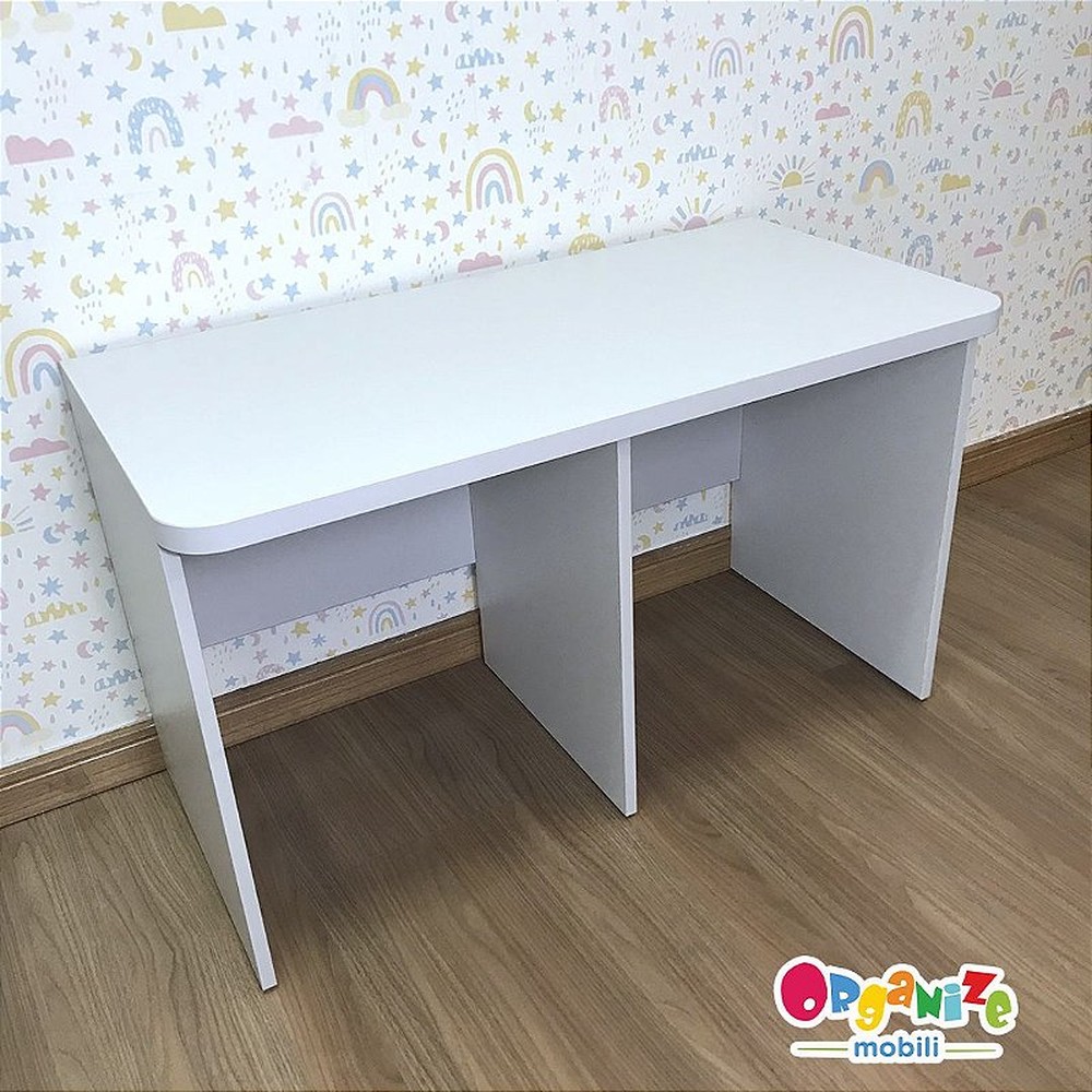 Rack infantil para dois baús + 2 Baú infantil organizador de brinquedos com rodízio - cor cinza cristal